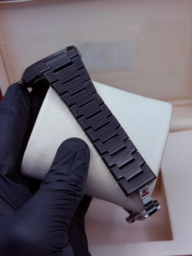 Black Aura Index Stainless Steel Watch