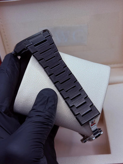 Black Aura Index Stainless Steel Watch